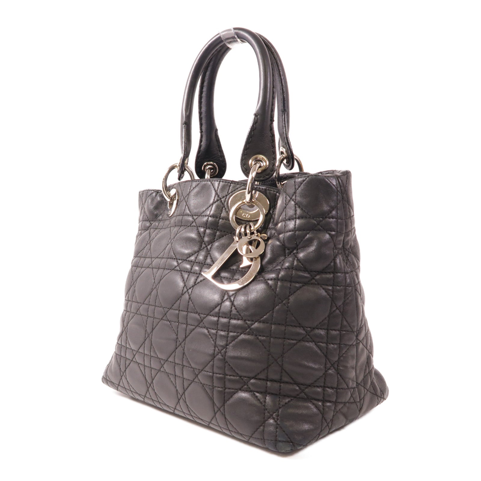 Dior 皮革Hand Bag銀扣手挽袋