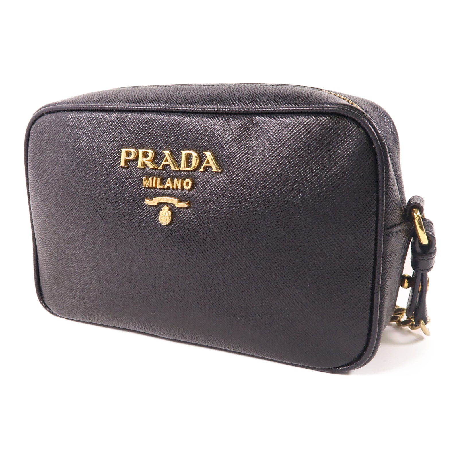PRADA Saffiano皮革Shoulder Bag金扣肩背袋