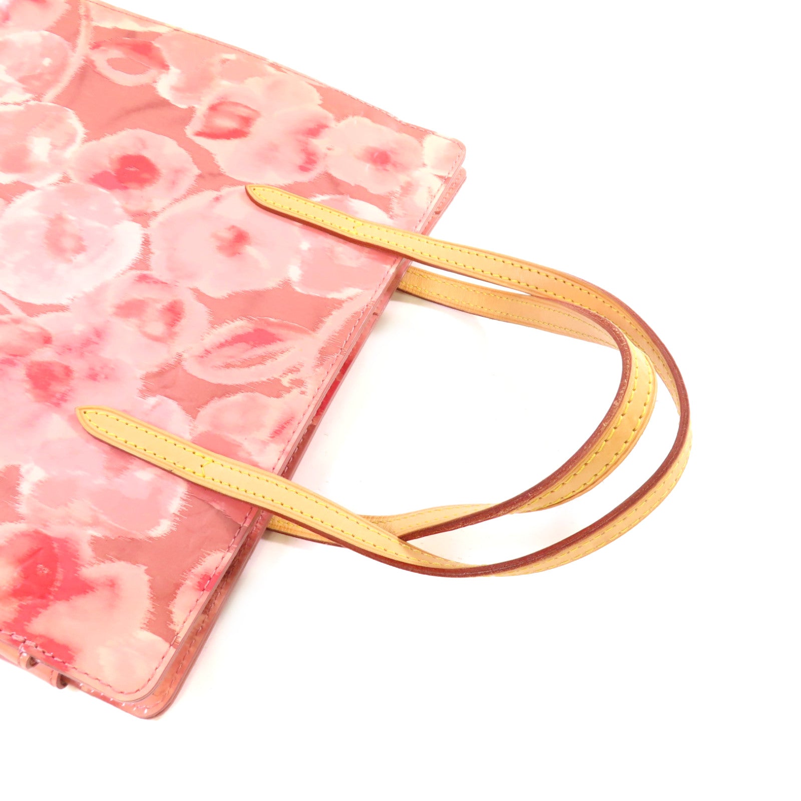 LOUIS VUITTON 【激減優惠】Monogram Vernis Ikat Flower Catalina NS Tote Bag金扣肩背包袋粉紅色