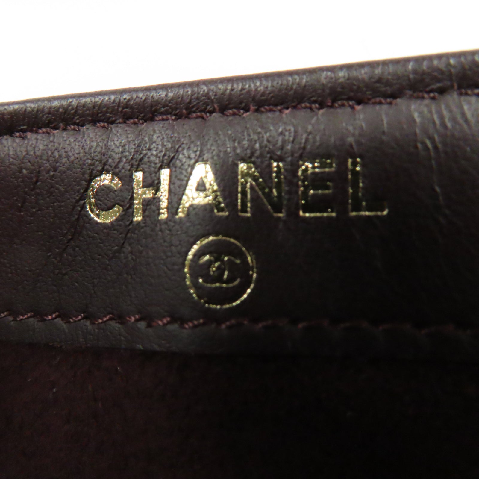 CHANEL **【激減優惠】菱格Caviar皮革Case金扣手機套黑色