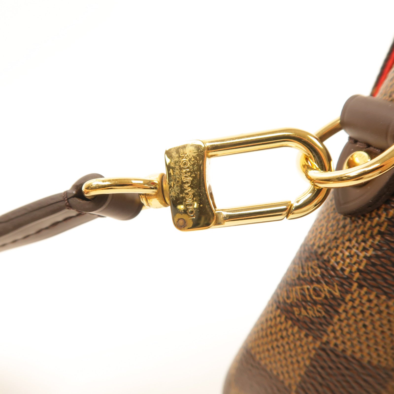 LOUIS VUITTON Damier Croisette金扣手挽肩背兩用袋