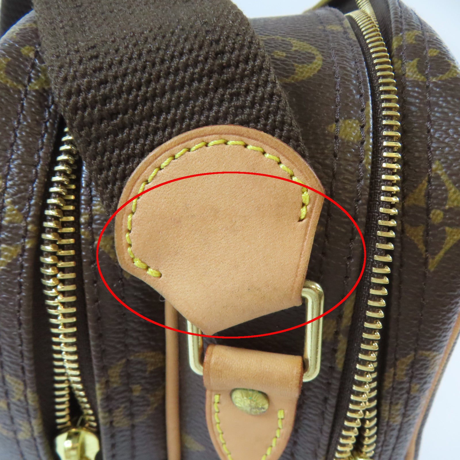 LOUIS VUITTON Monogram Reporter PM金扣肩背袋啡色