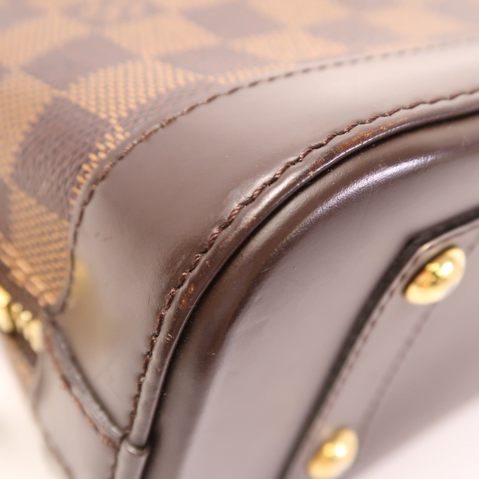 LOUIS VUITTON Damier Alma BB金扣手挽肩背兩用袋