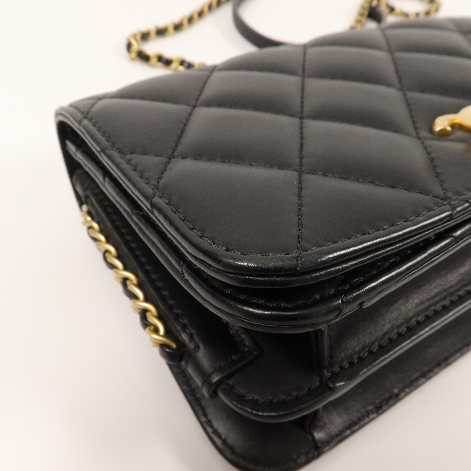 CHANEL 羊皮皮革Chain Shoulder鏈帶肩背袋