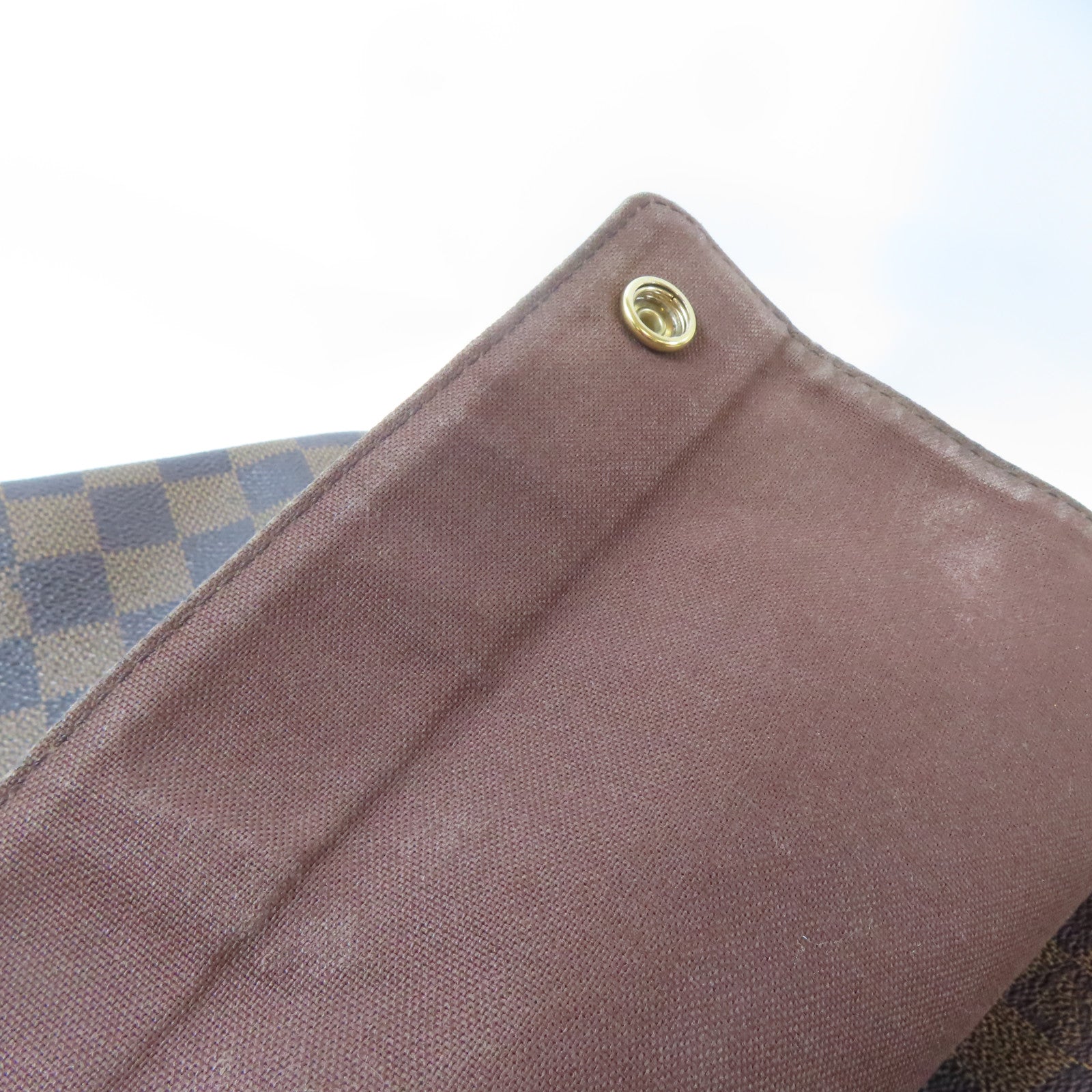 LOUIS VUITTON Damier Naviglio金扣肩背袋啡色