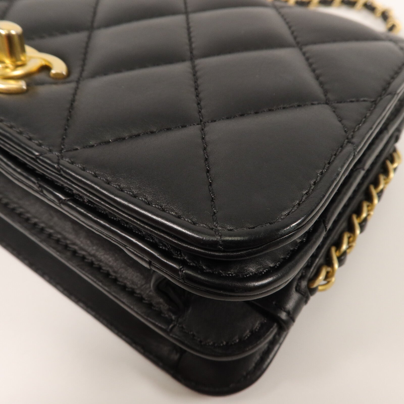 CHANEL 羊皮皮革Chain Shoulder鏈帶肩背袋