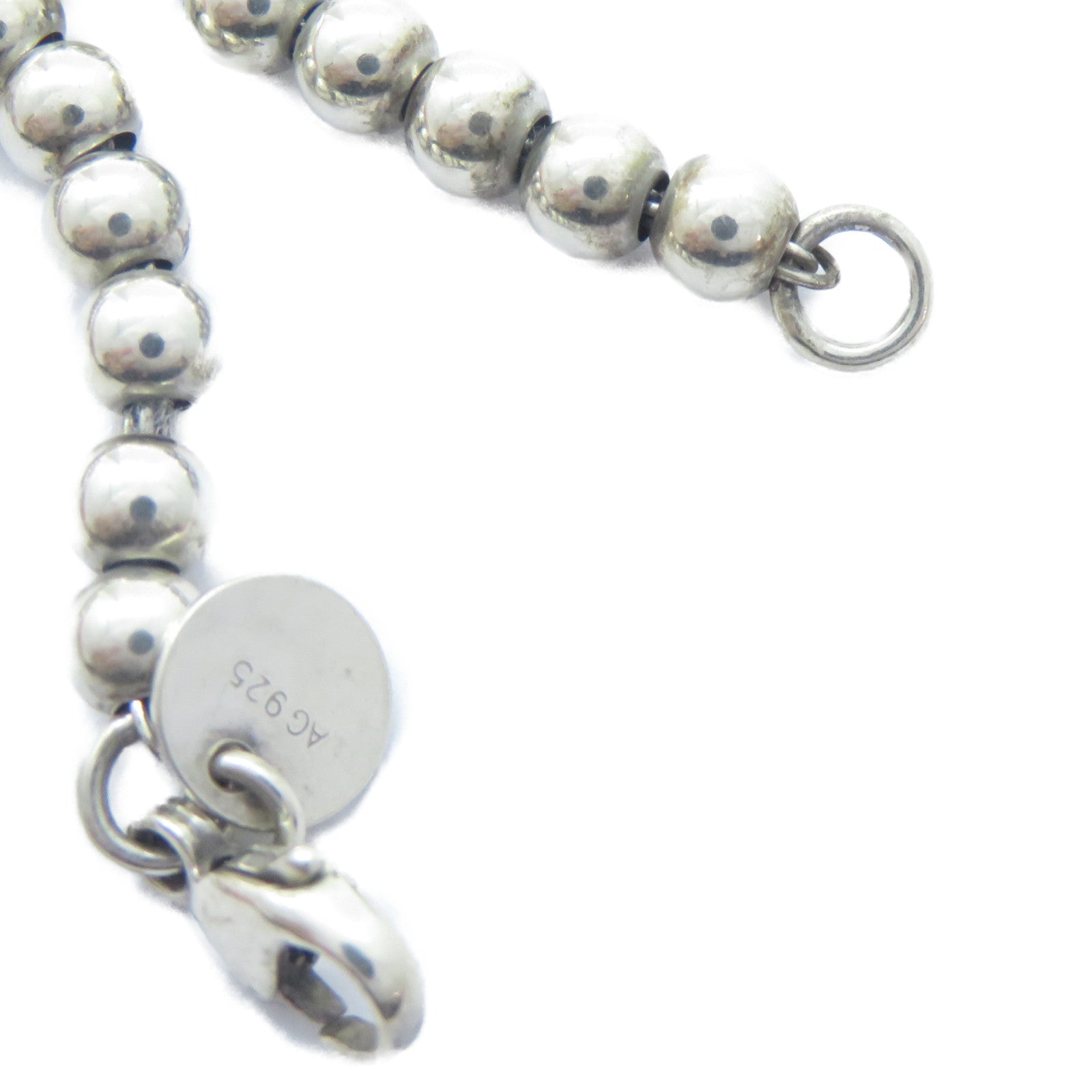 TIFFANY＆CO 925純銀Heart Tag Bead Bracelet手鏈