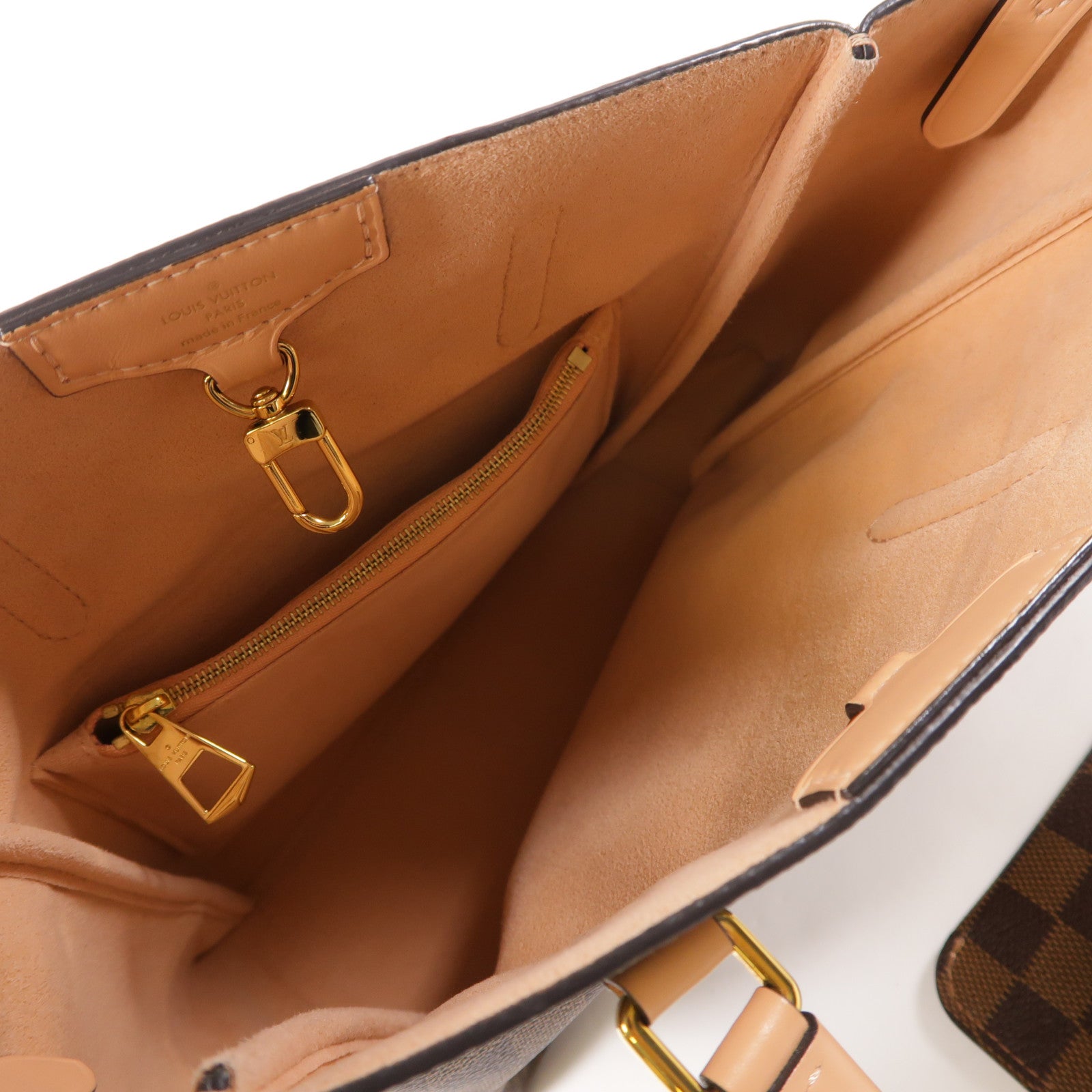 LOUIS VUITTON Damier Belmont NV PM金扣手挽肩背兩用袋