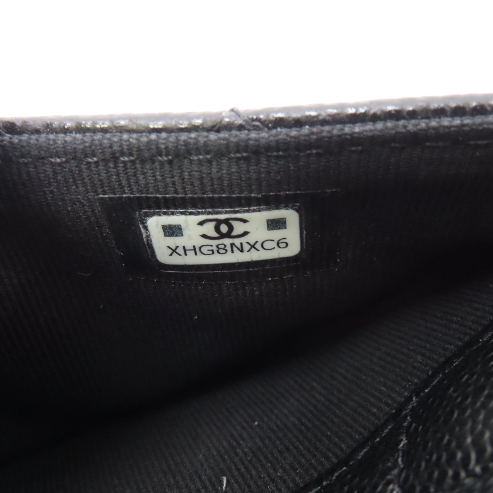 CHANEL 菱格牛皮皮革Chain Shoulder金扣鏈帶肩背袋黑色
