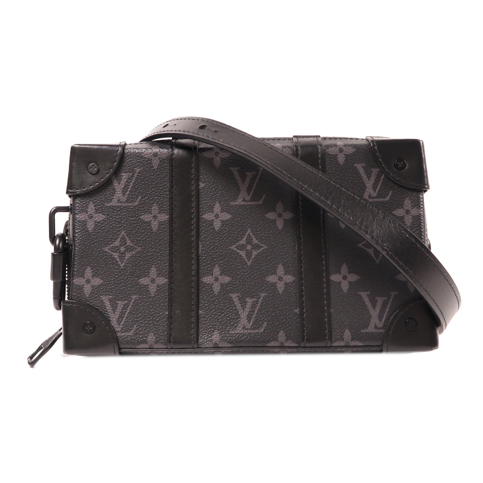 LOUIS VUITTON Monogram Eclipse Soft Trunk Wallet肩背袋黑色