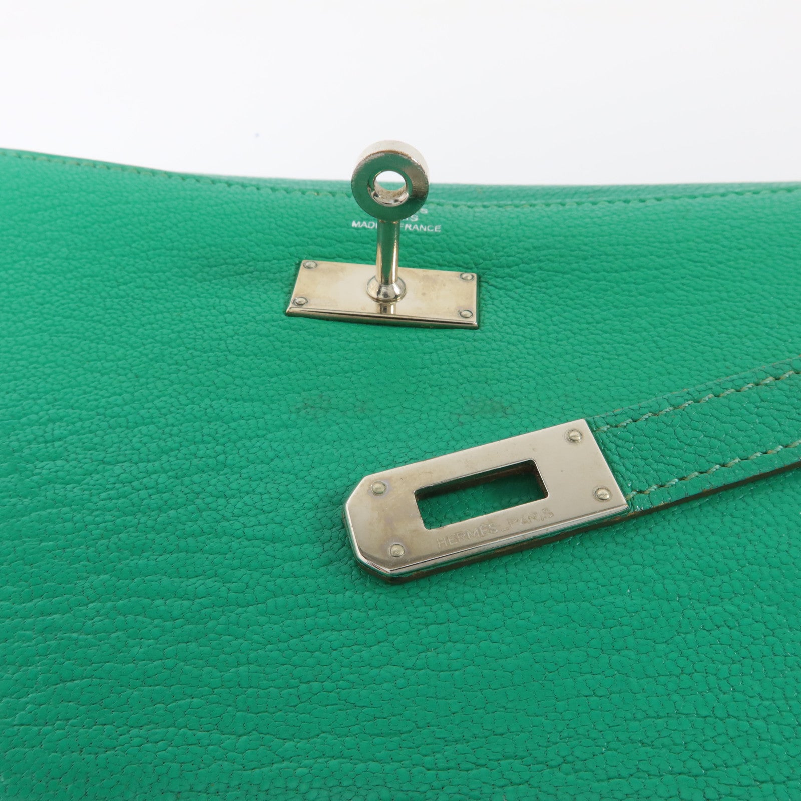 HERMES Chevre皮革Kelly Wallet長錢包Bambou