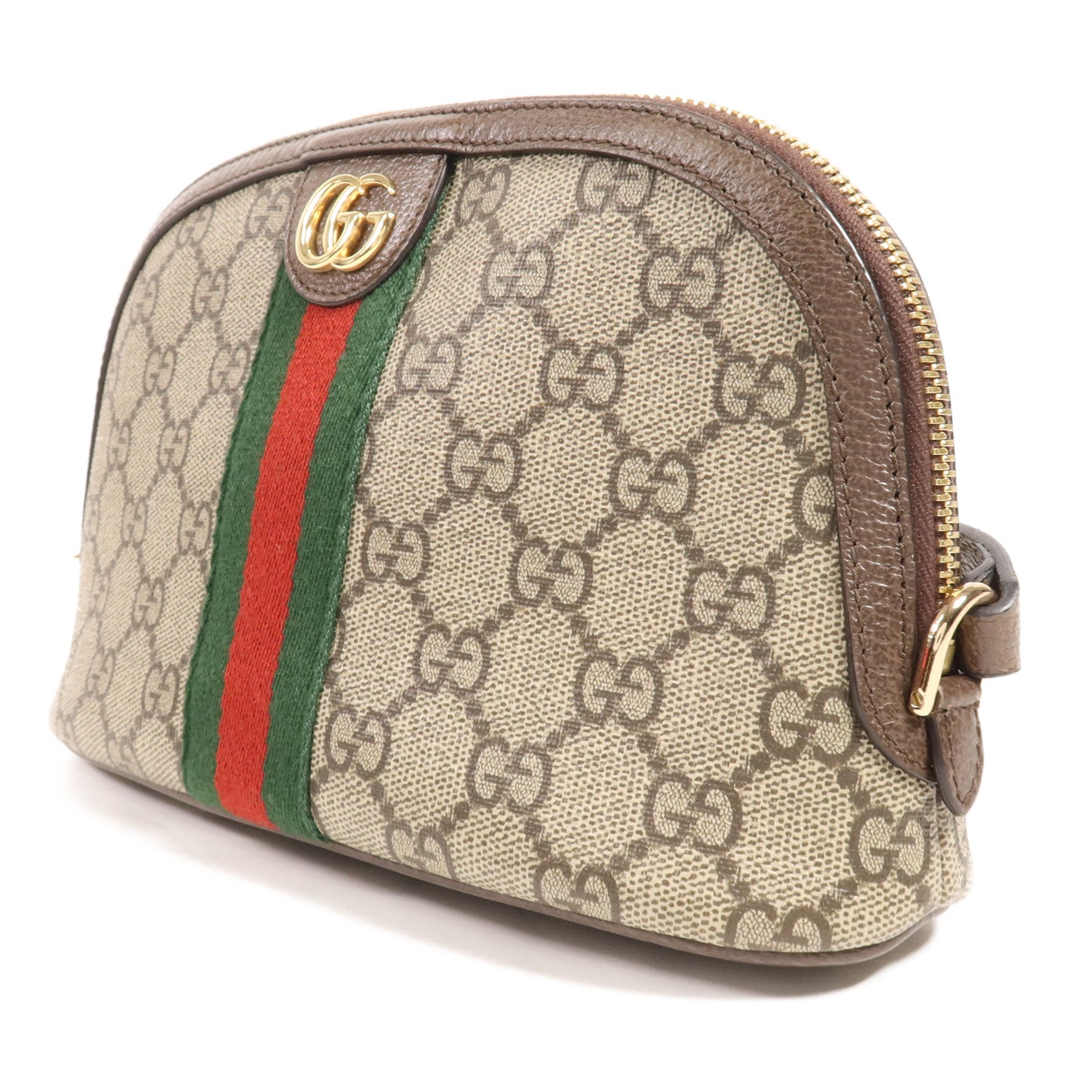 GUCCI 塗層帆布Ophidia GG金扣肩背袋