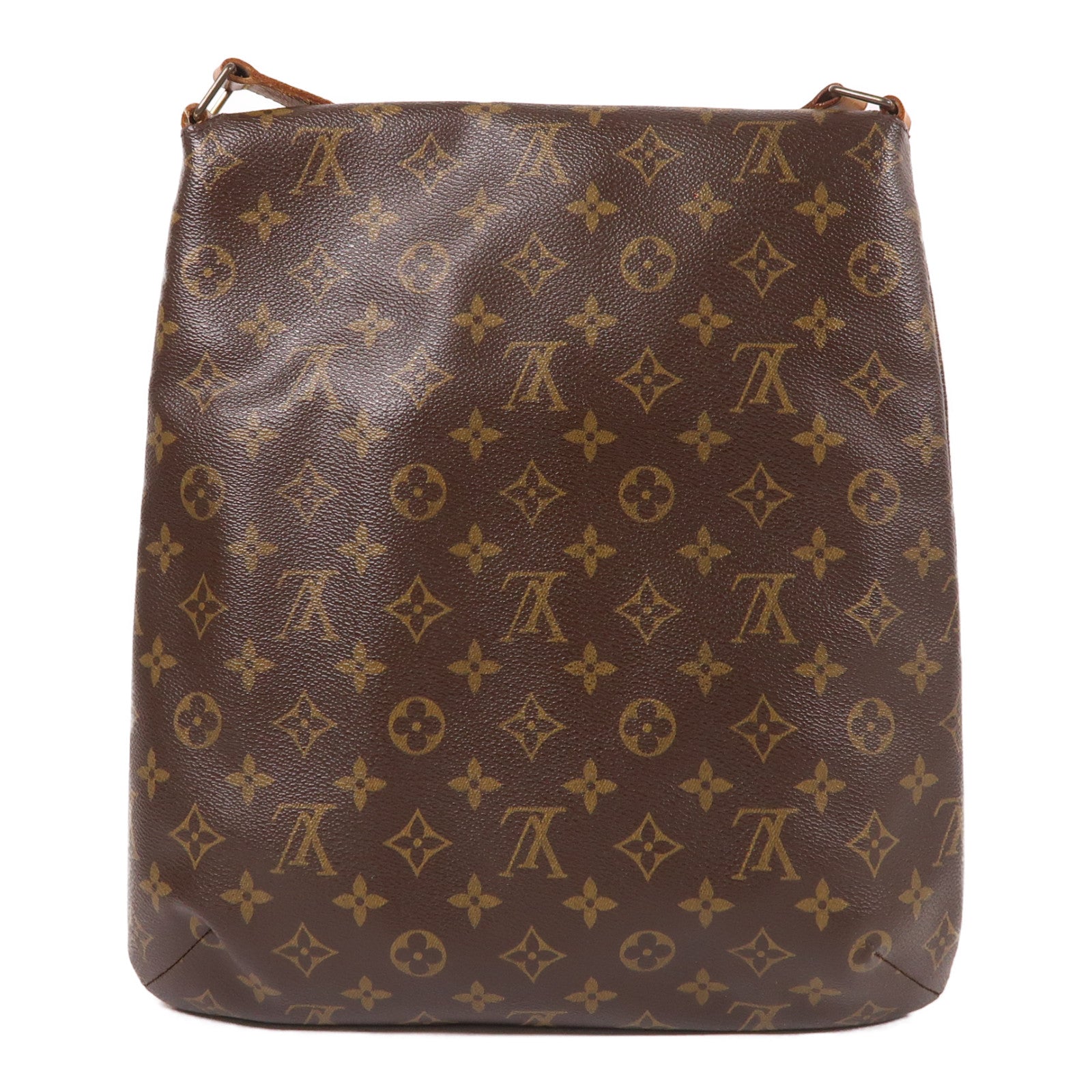 LOUIS VUITTON Monogram Musette金扣肩背袋棕色