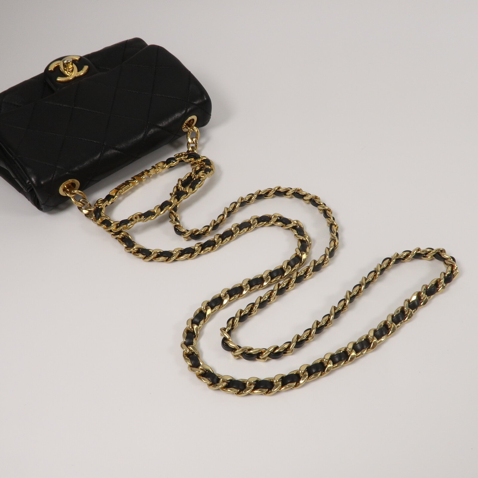 CHANEL 牛皮皮革Shoulder Bag鏈帶手挽肩背兩用袋