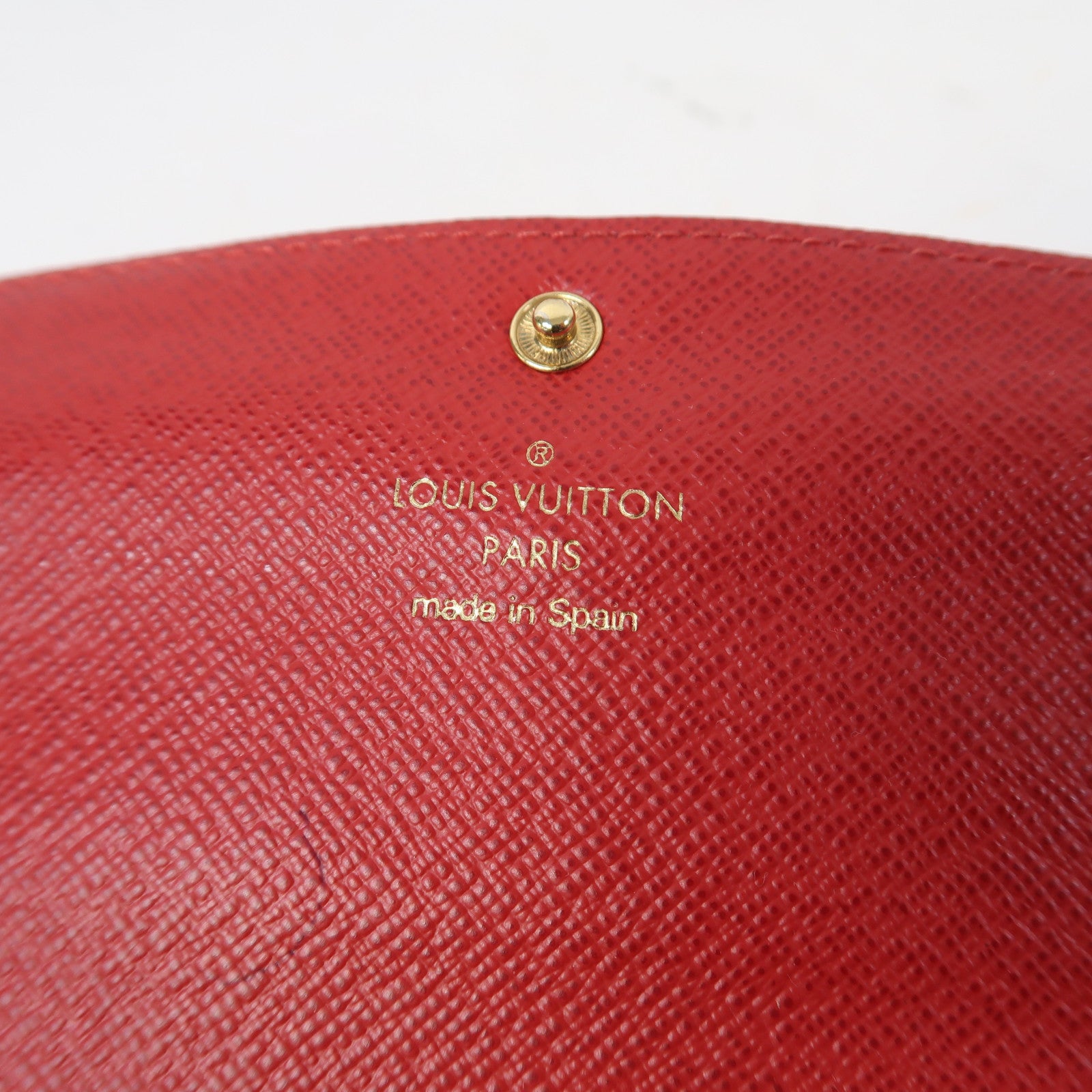 LOUIS VUITTON Damier Ebene Emilie Wallet金扣長錢包啡色