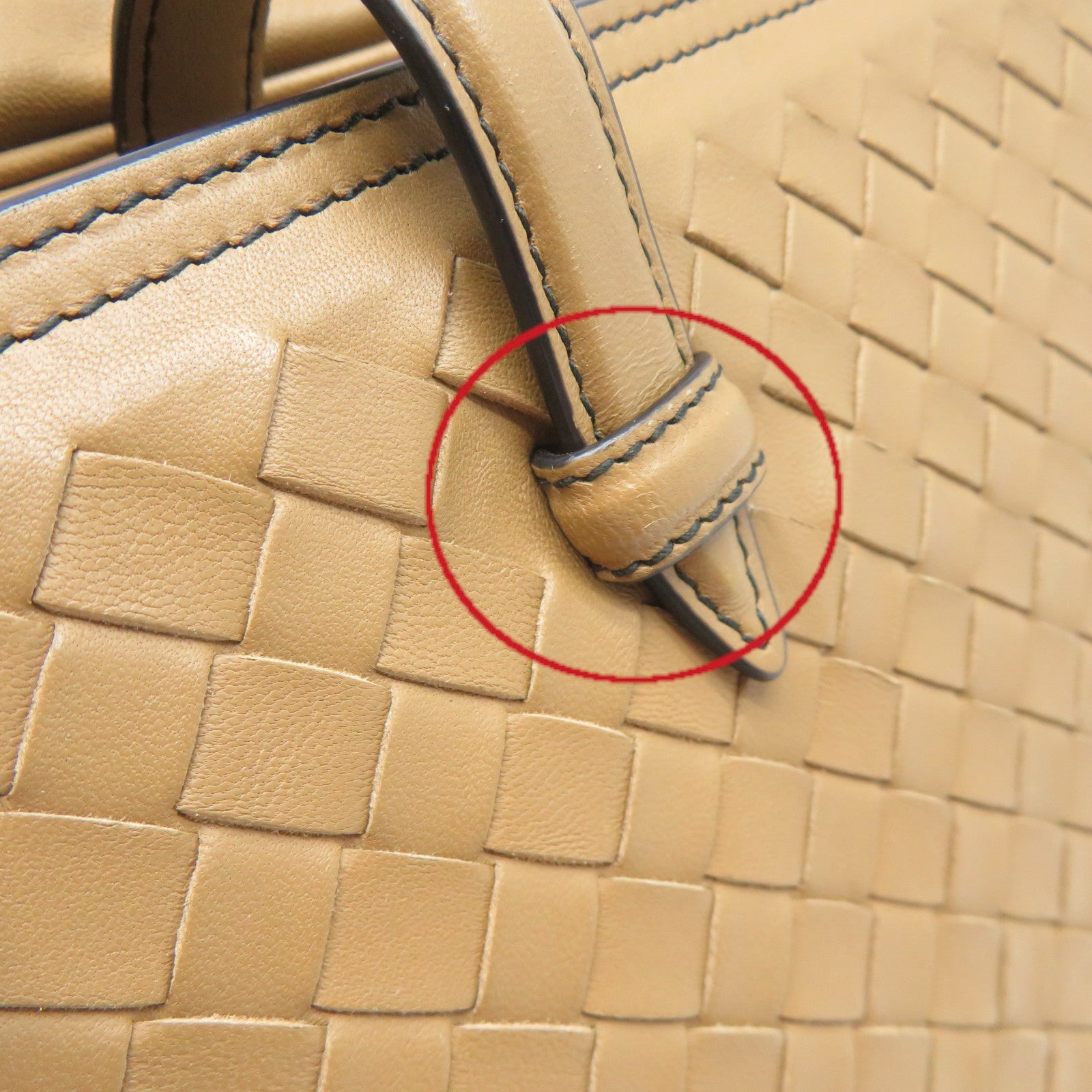 BOTTEGA VENETA 【激減優惠】織紋皮革Shoulder Bag黑扣鏈帶肩背袋啡色