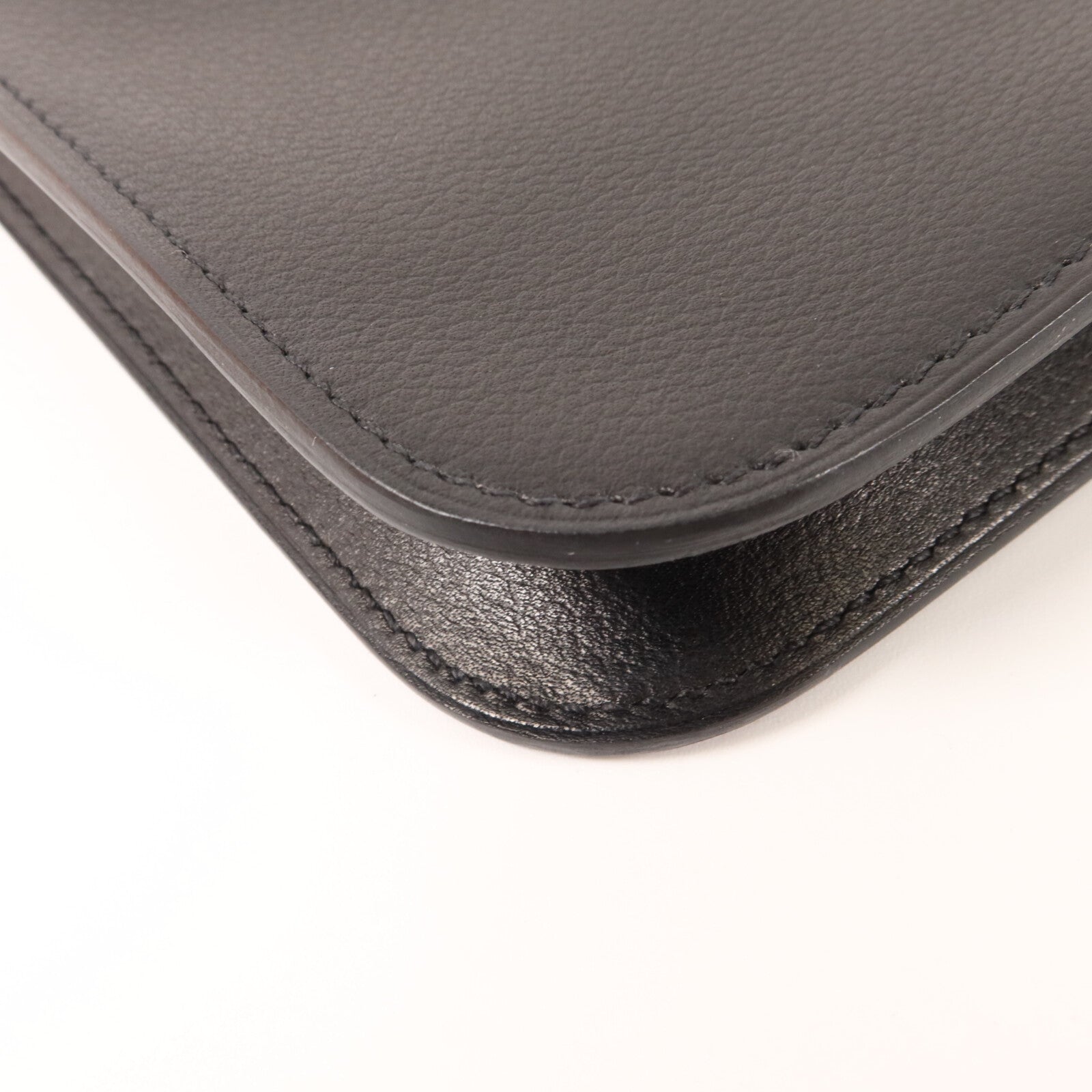 HERMES Evergrain皮革Zipengo Chaine d'Ancre To Go Pouch肩背袋Noir