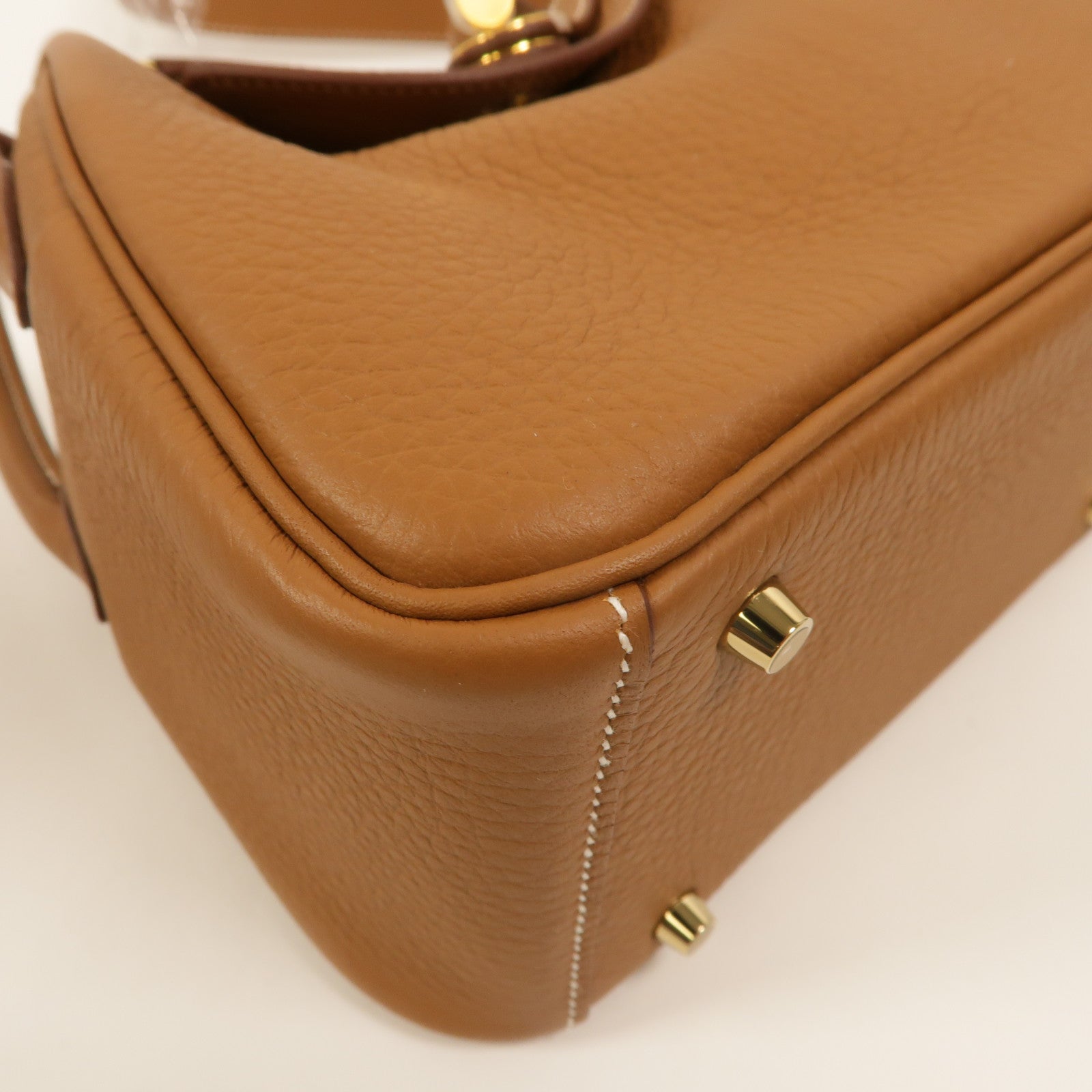 HERMES Clemence皮革Mini Lindy金扣手挽肩背兩用袋
