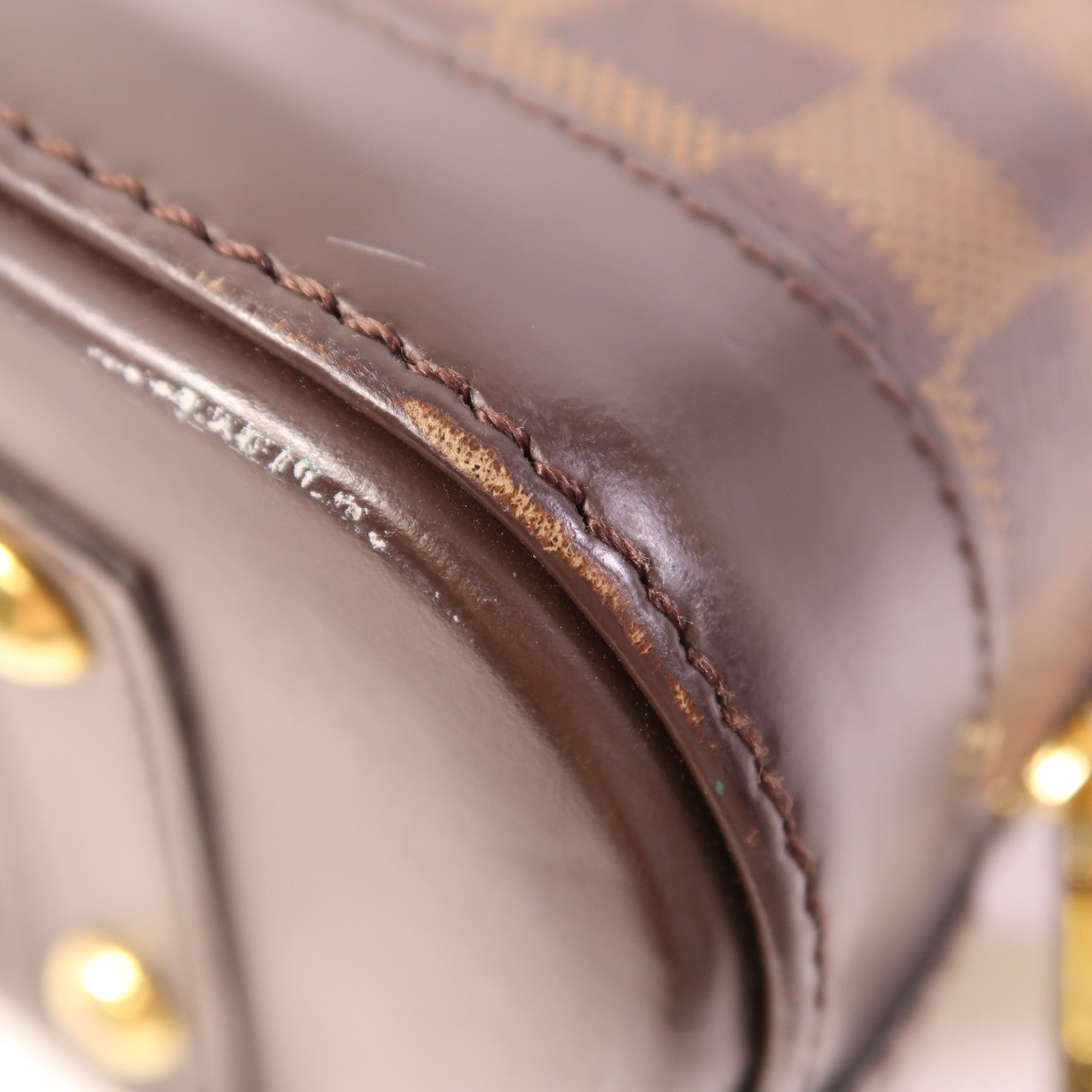 LOUIS VUITTON Damier Alma BB金扣手挽肩背兩用袋