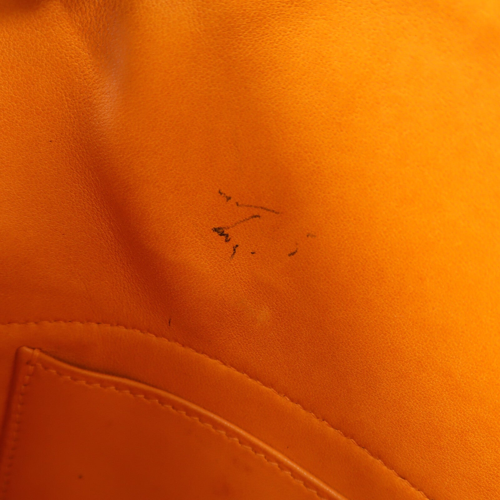 HERMES Clemence皮革Bolide 31手挽袋Orange