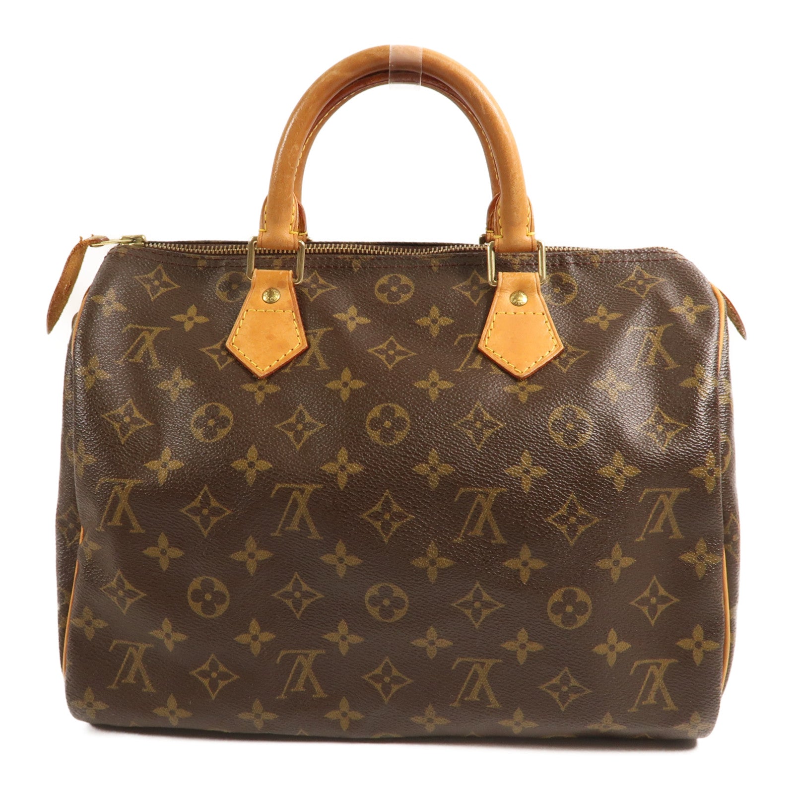 LOUIS VUITTON Monogram Speedy 30金扣手挽袋棕色