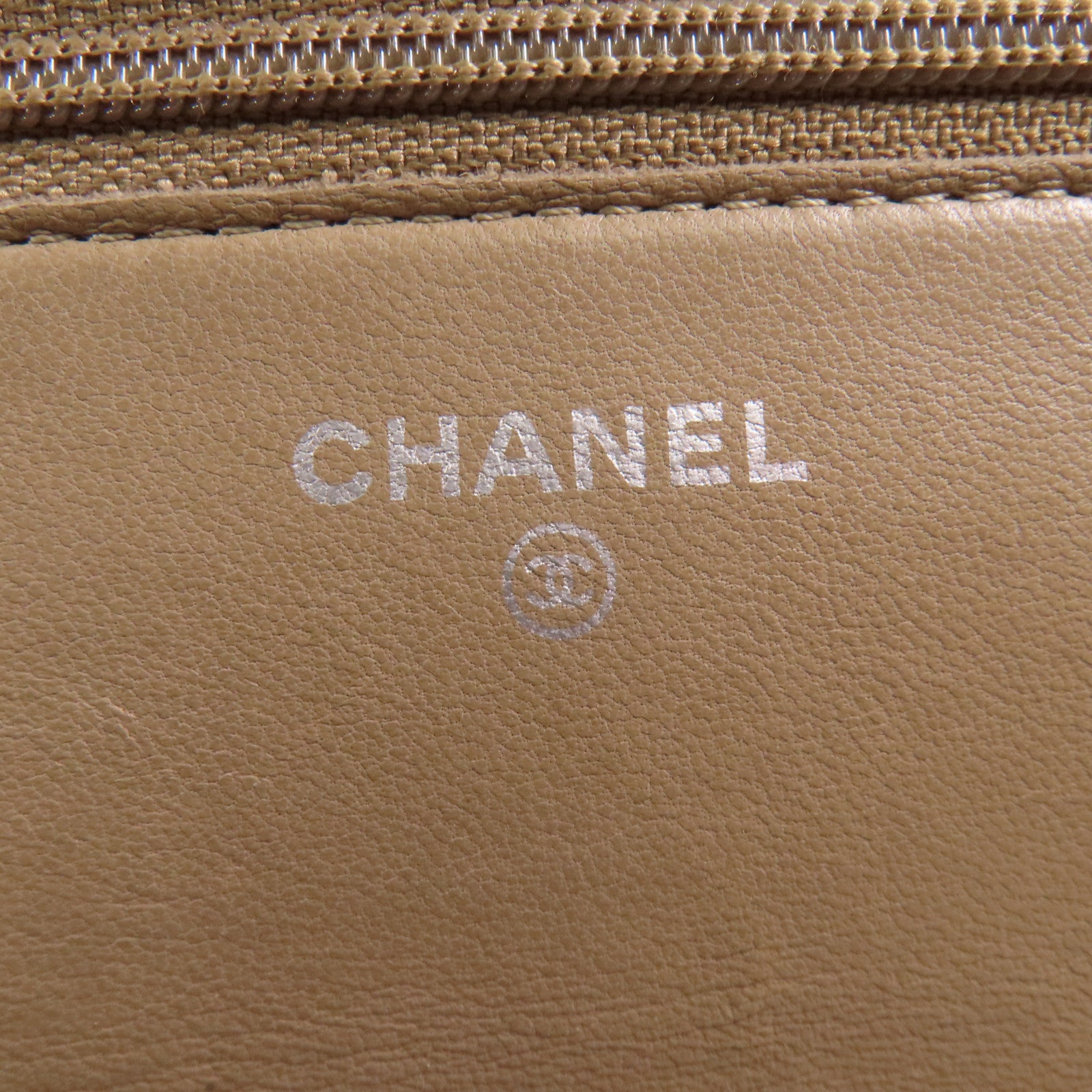 CHANEL 羊皮皮革WOC 19cm銀扣鏈帶肩背袋