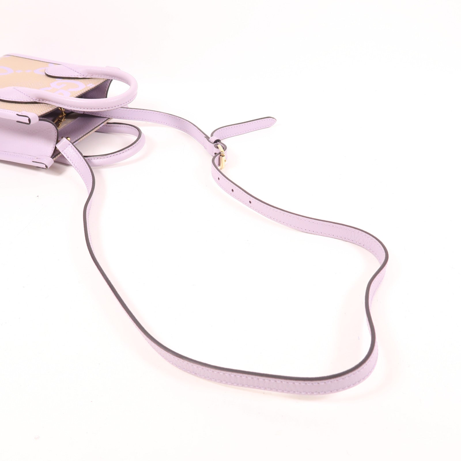 GUCCI 帆布/牛皮皮革Shoulder Bag金扣手挽肩背兩用袋