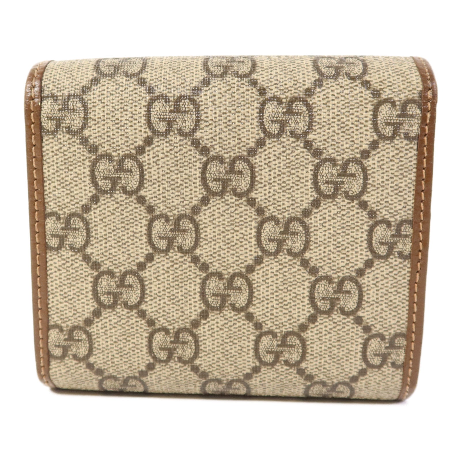 GUCCI 塗層帆布Horsebit 1955金扣錢包