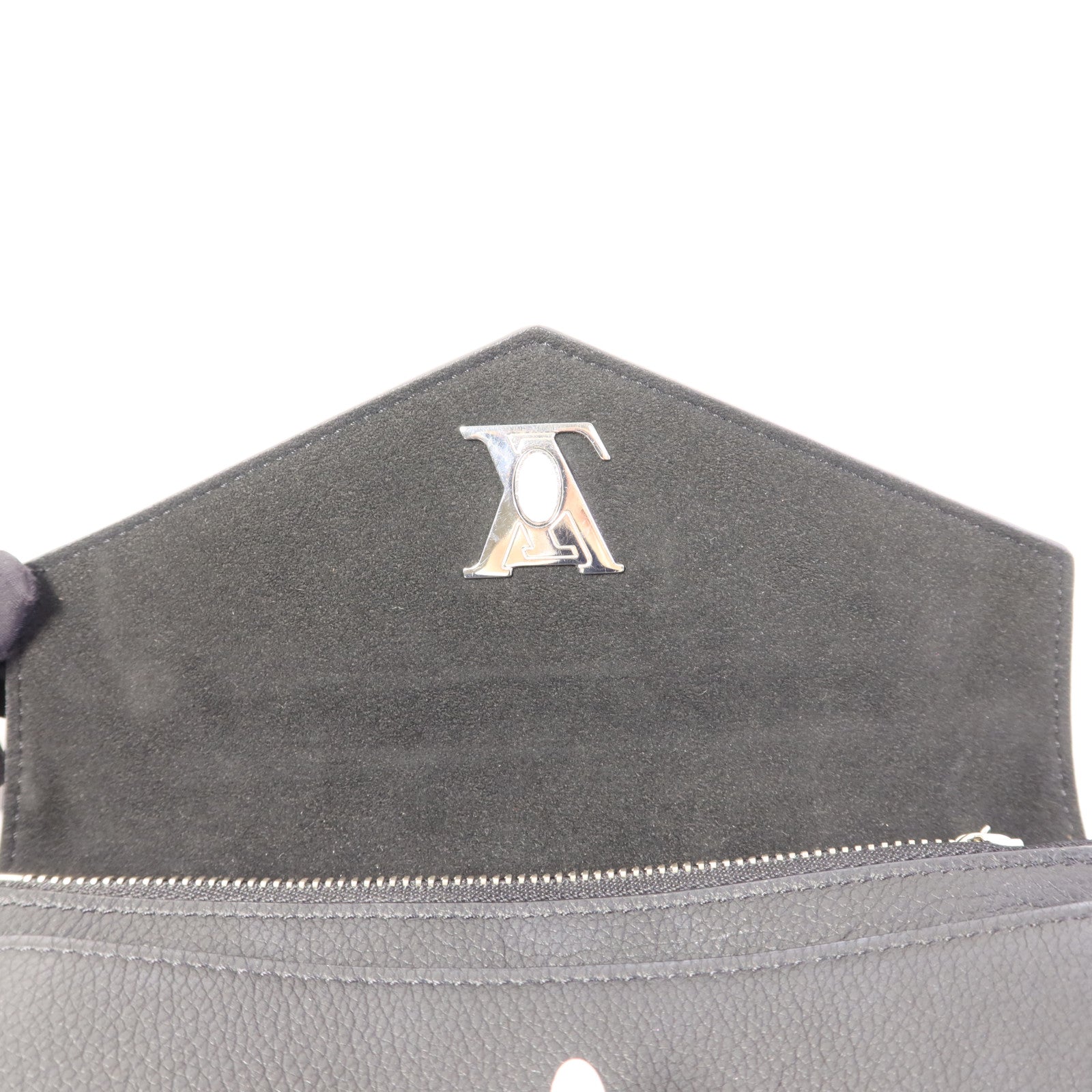 LOUIS VUITTON 牛皮皮革Mylockme銀扣鏈帶肩背袋