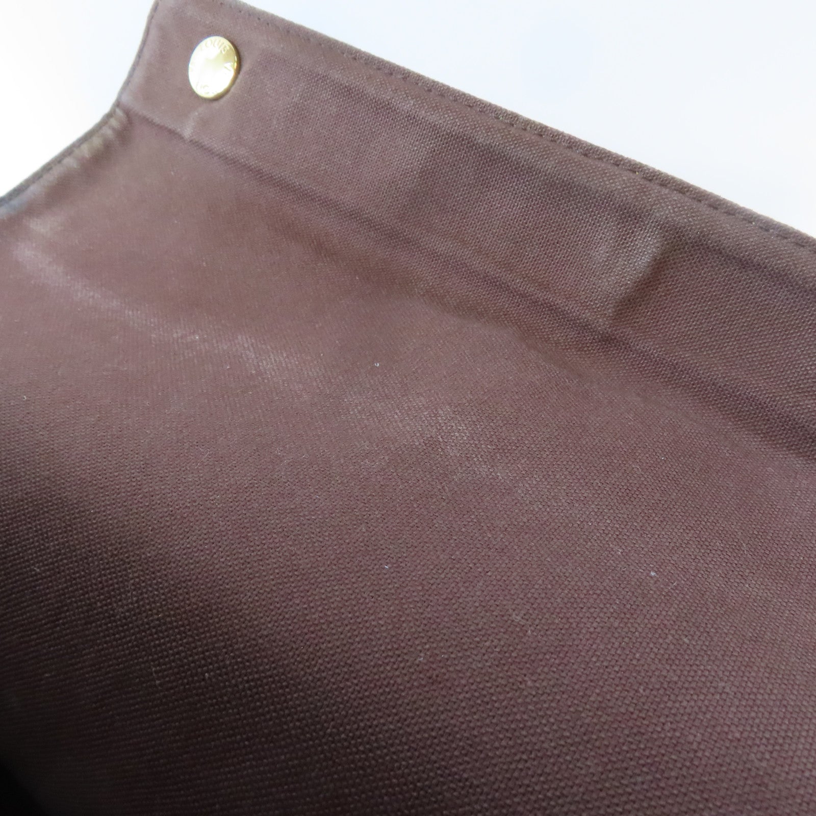 LOUIS VUITTON Damier Naviglio金扣肩背袋啡色