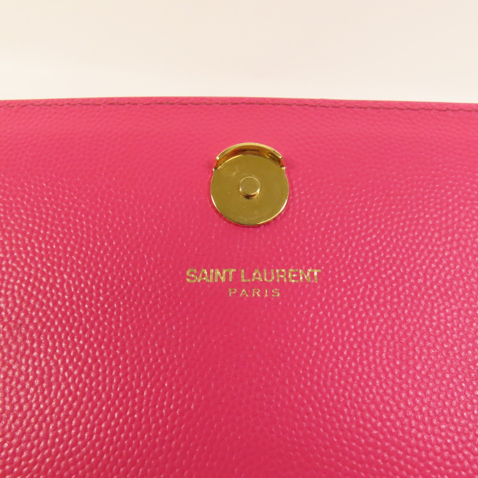 SAINT LAURENT 牛皮皮革Chain Shoulder金扣鏈帶肩背袋