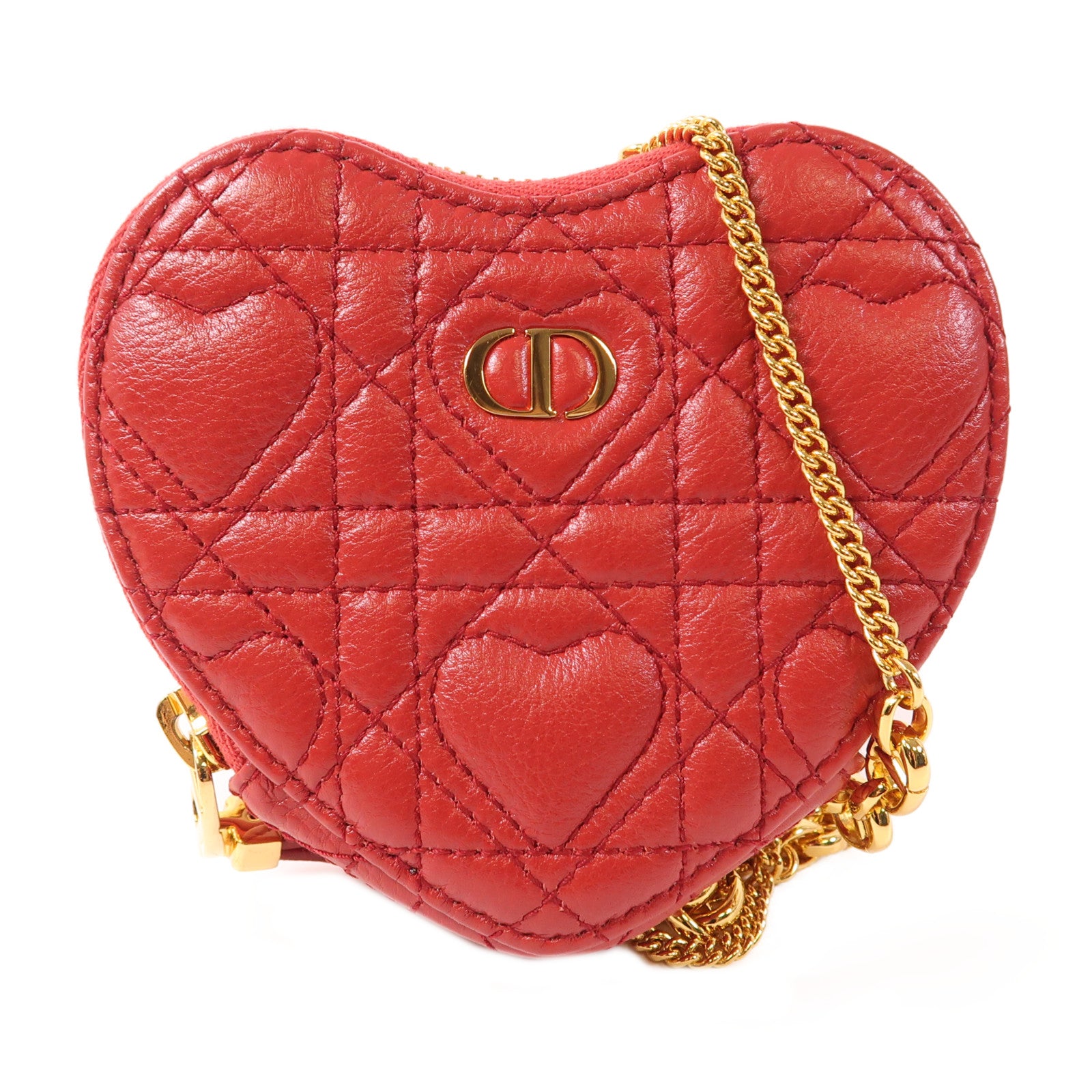 Dior 羊皮皮革Chain Shoulder金扣鏈帶肩背袋