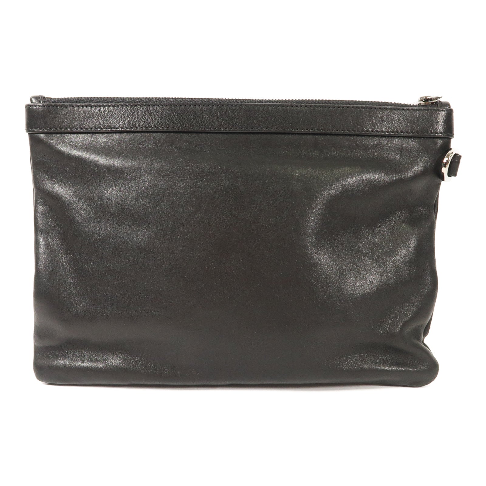 JIMMY CHOO 牛皮皮革Pouch銀扣手拿包