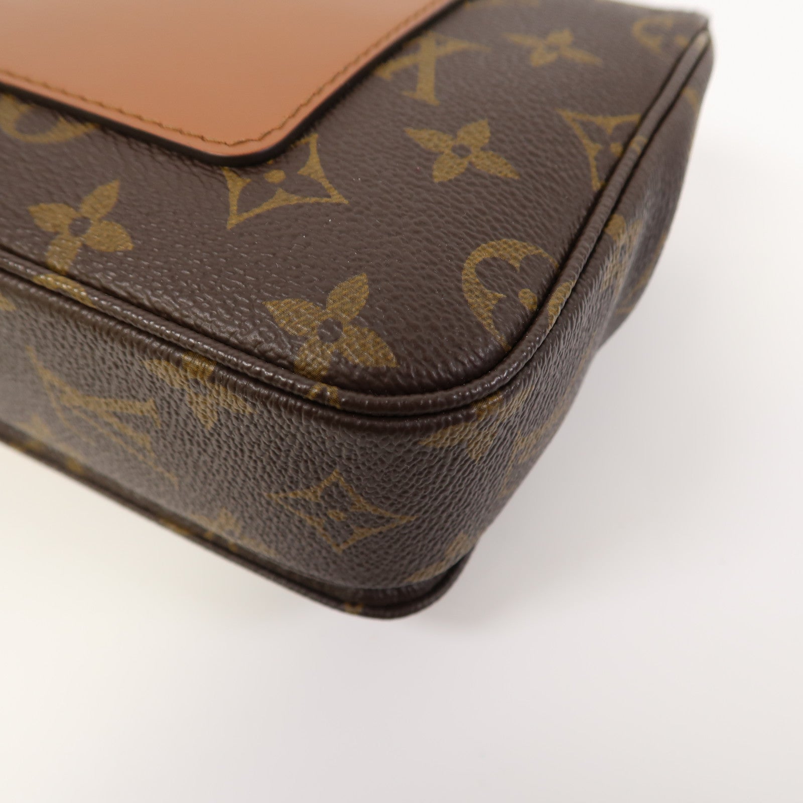 LOUIS VUITTON 【激減優惠】Monogram Marceau金扣鏈帶肩背袋啡色