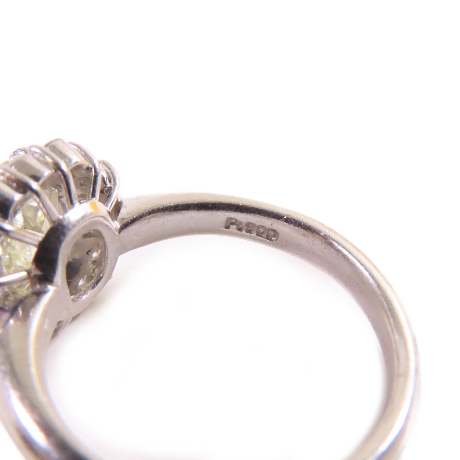 JEWELRY PT900鉑金/2.077ct鑽石/0.88ct鑽石Diamond Ring戒指US#8