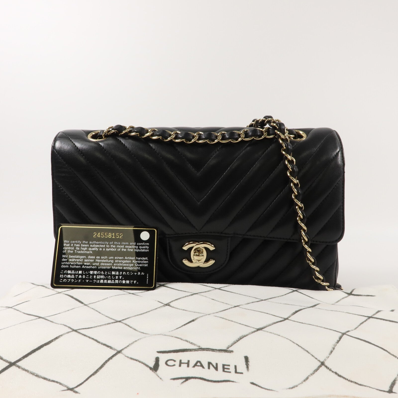 CHANEL 羊皮皮革Classic 25鏈帶肩背袋