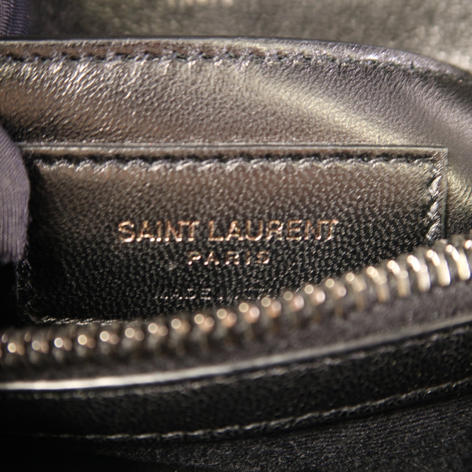 YVES SAINT LAURENT 皮革College Medium銀扣手挽肩背兩用袋