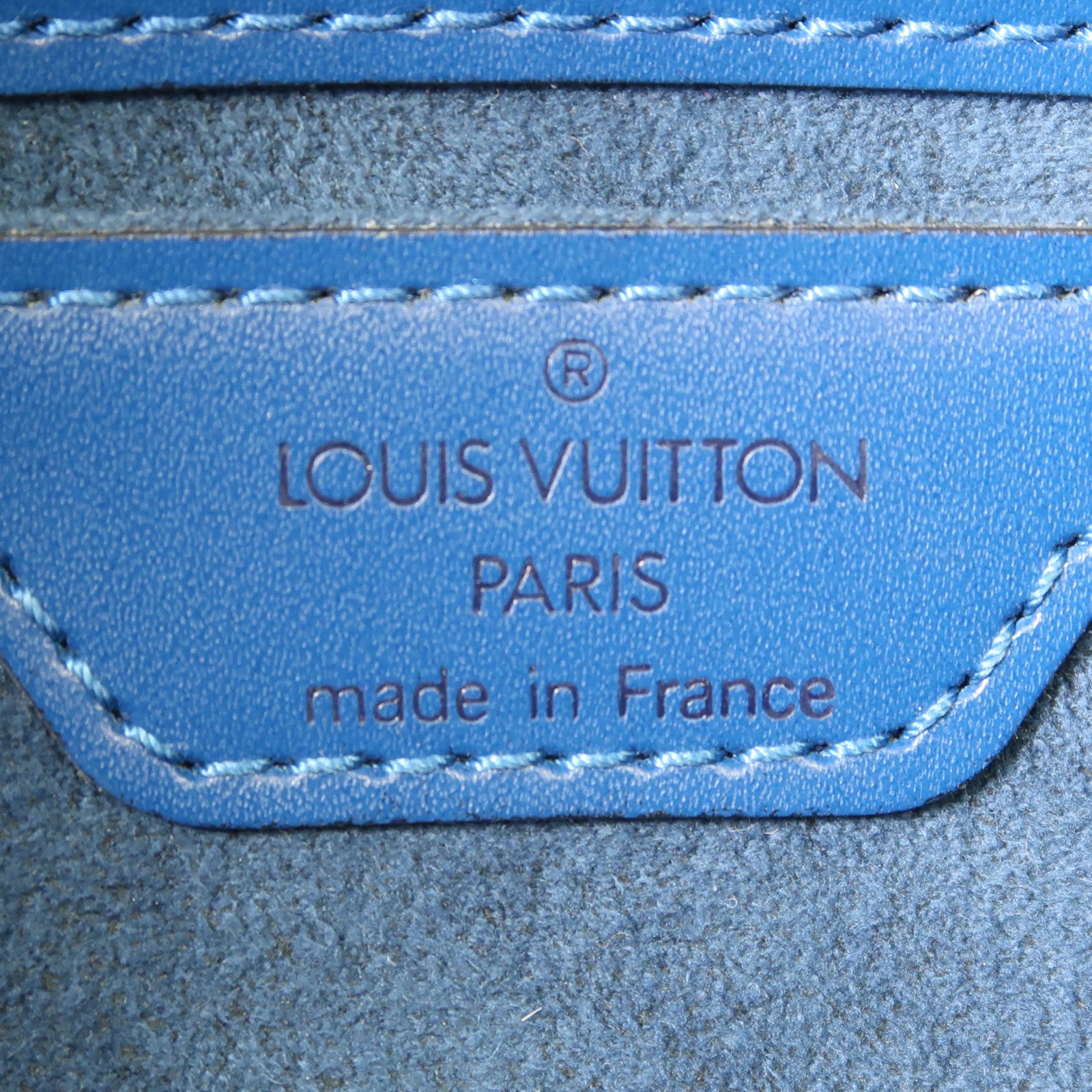 LOUIS VUITTON Epi Soufflot手挽袋藍色