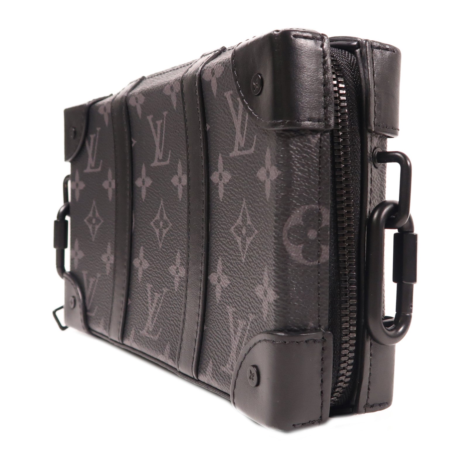 LOUIS VUITTON Monogram Eclipse Soft Trunk Wallet肩背袋黑色