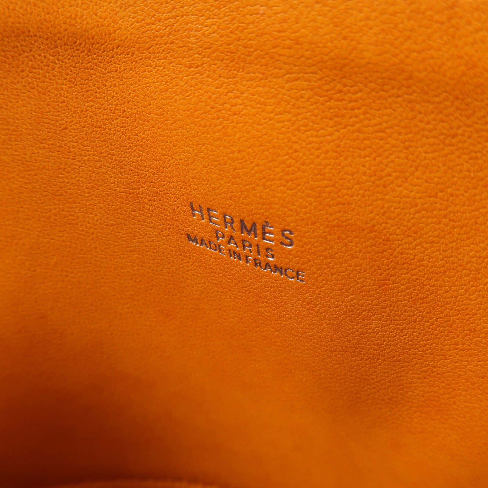 HERMES Clemence皮革Bolide 31手挽袋Orange