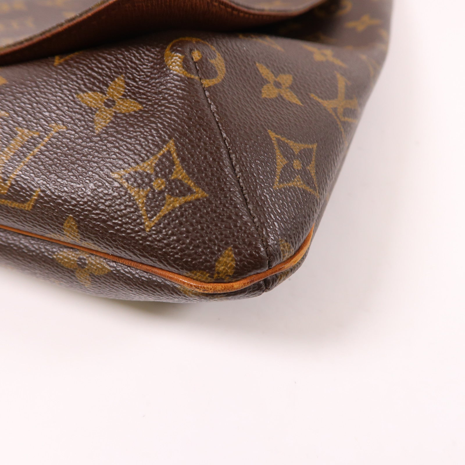 LOUIS VUITTON Monogram Musette金扣肩背袋棕色