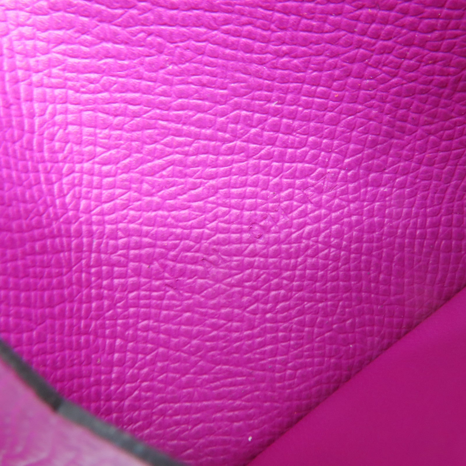 HERMES 【激減優惠】Epsom皮革Bearn Card Case銀扣卡片套Rose Pourpre玫瑰紫色