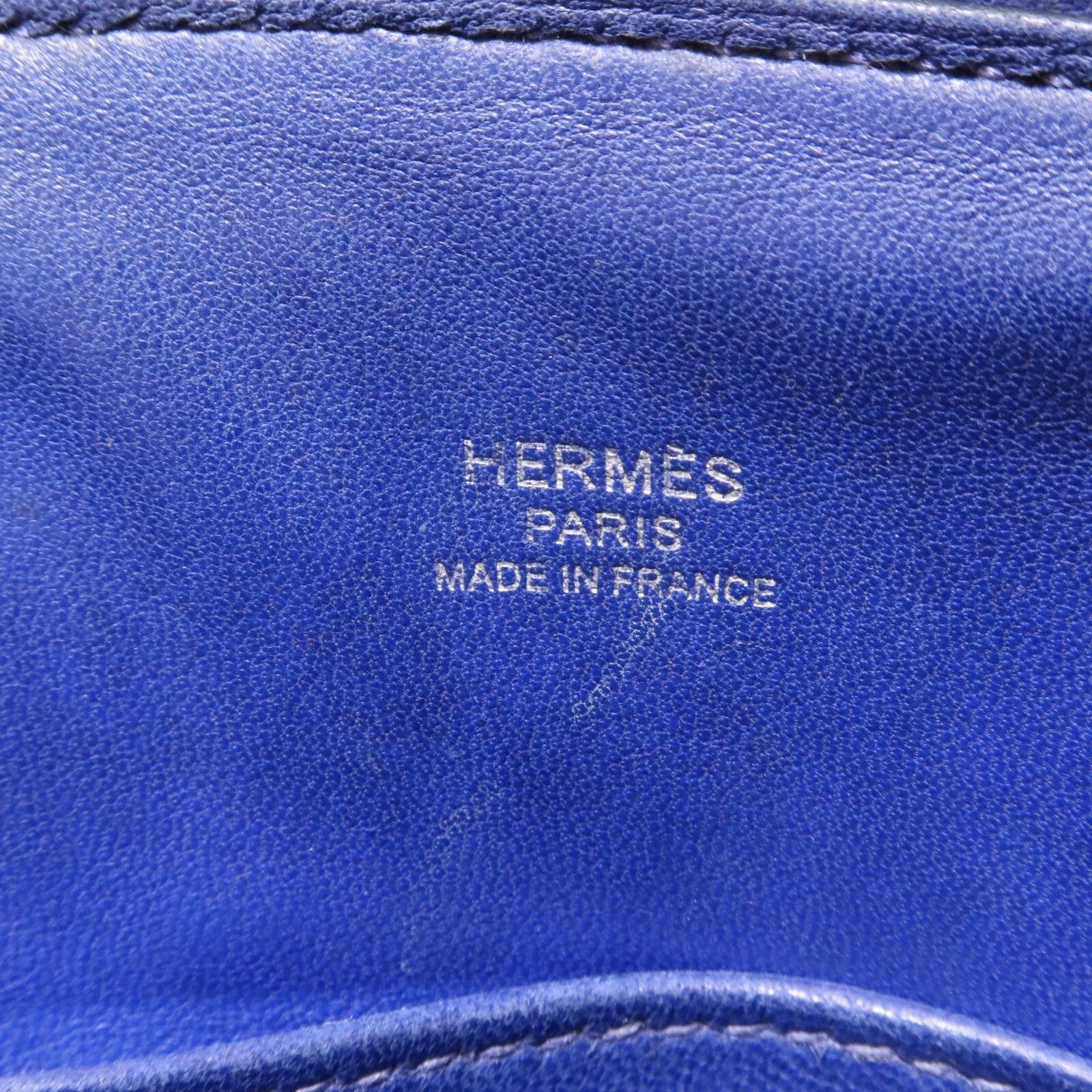 HERMES Chevre皮革Mini Bolide手挽肩背兩用袋Bleu Saphir