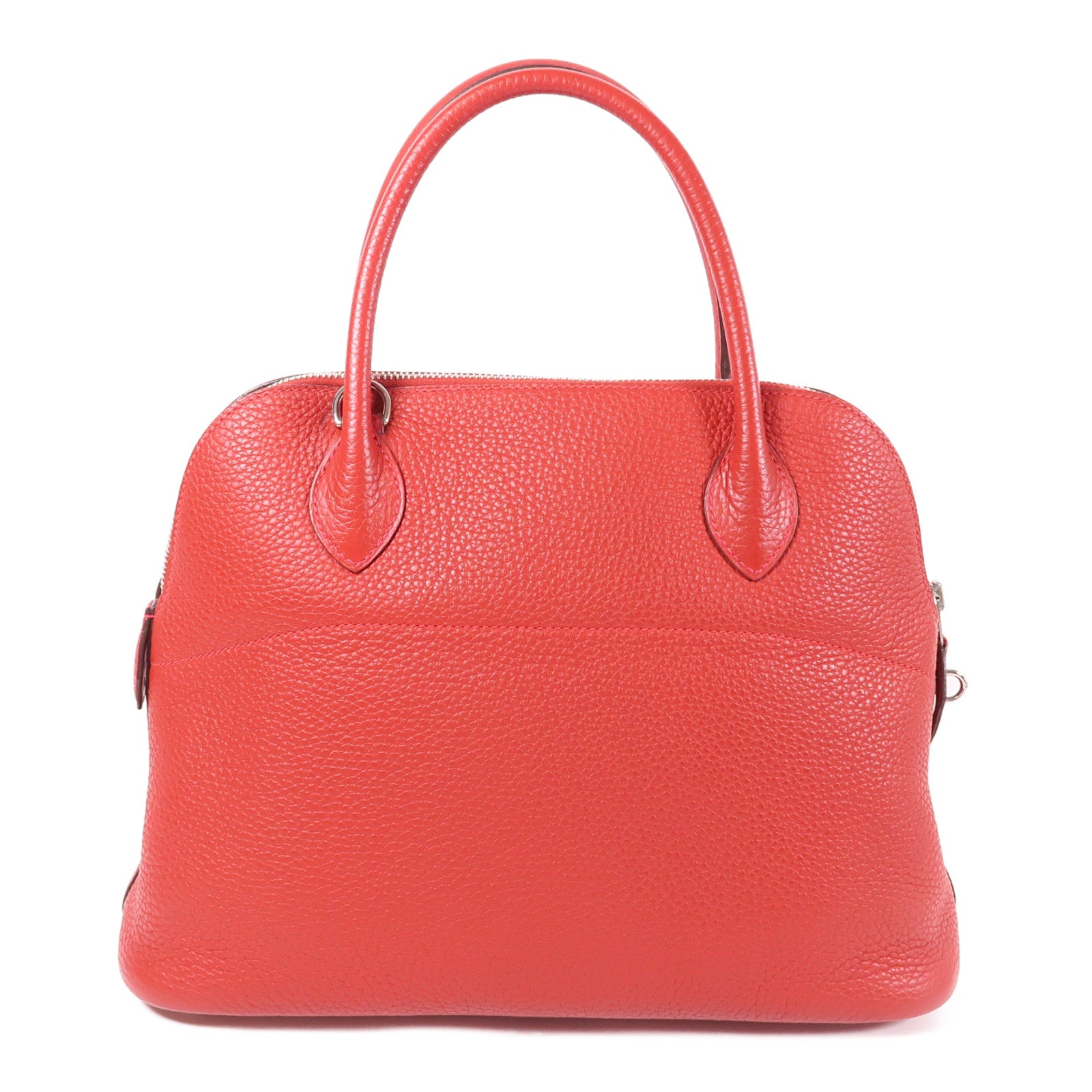 HERMES PHW Bolide 31 2 Way Shoulder Bag Taurillon Clemence Leather Rouge Casaque