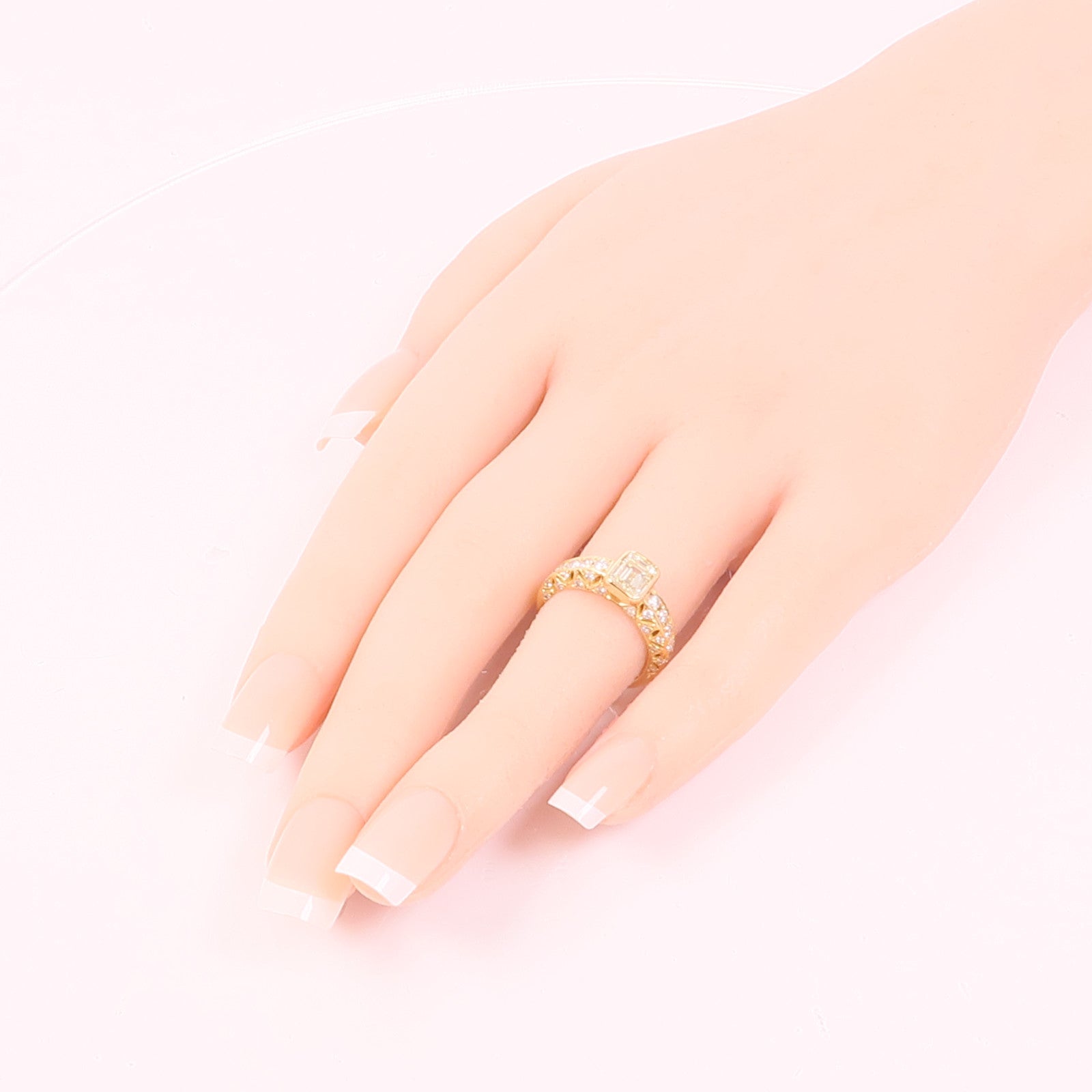 JEWELRY 【激減優惠】18K黃金Diamond Ring鑽石戒指US#4.25