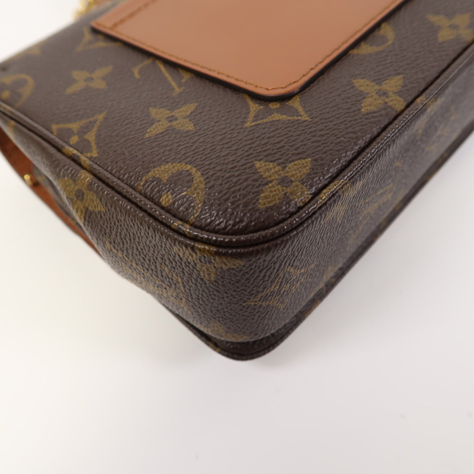 LOUIS VUITTON 【激減優惠】Monogram Marceau金扣鏈帶肩背袋啡色
