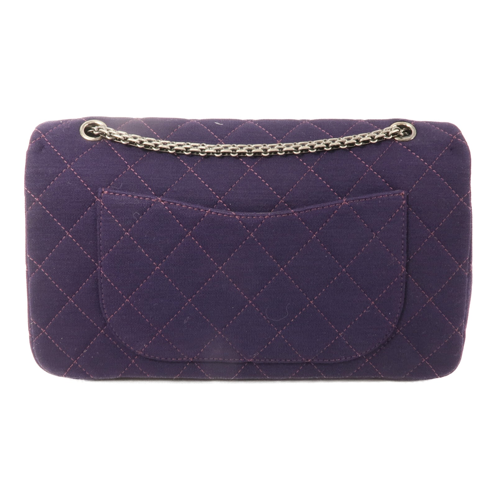 CHANEL 棉布2.55 Maxi鏈帶肩背袋