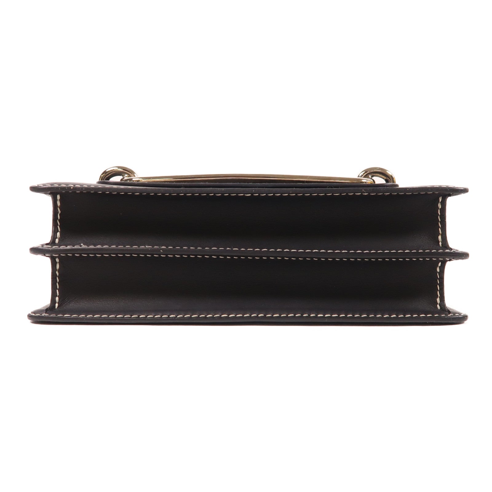 HERMES Evercolor皮革Roulis 23銀扣肩背袋Noir