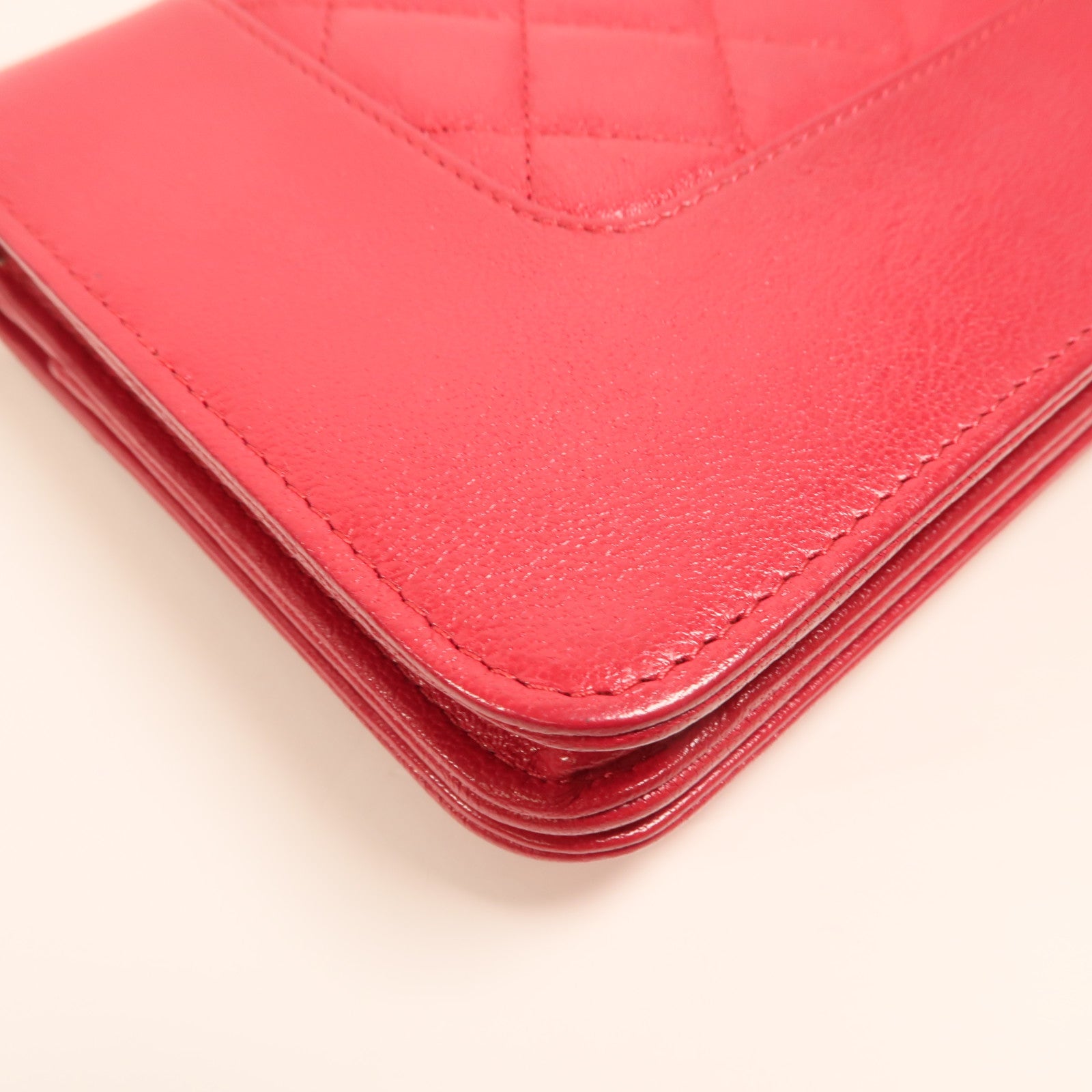 CHANEL 牛皮皮革WOC Wallet On Chain銀扣鏈帶肩背袋