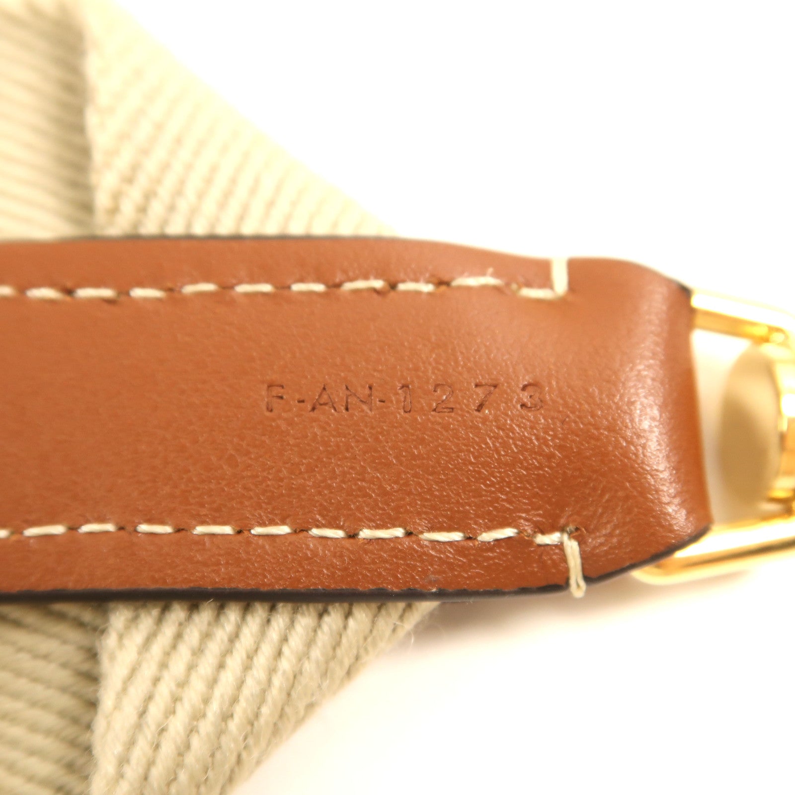 CELINE 帆布Strap金扣肩背帶